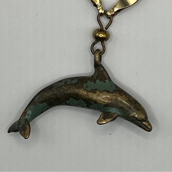 Dolphin necklace patina gold - Picture 4 of 4